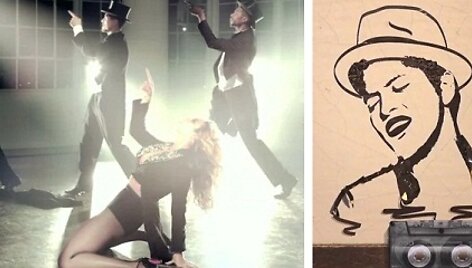 Kadrai i&scaron; Beyonce ir Bruno Mrso klipų