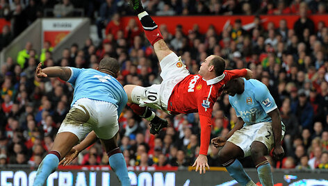 Įspūdingas Wayne'o Rooney įvartis.