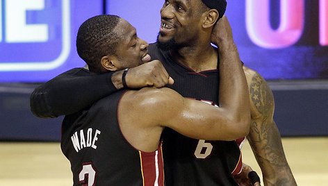 Dwyane'as Wade'as ir LeBronas Jamesas