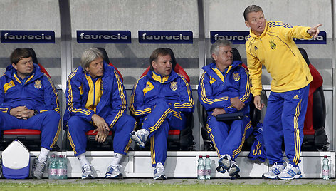Ukrainos futbolo rinktinės treneris Olegas Blochinas. 