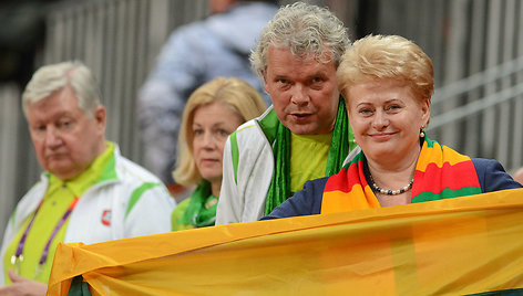 Prezidentė Dalia Grybauskaitė gyvai stebėjo kelis sportininkų startus Londono olimpiadoje.