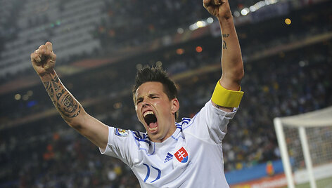 Slovakijos futbolo rinktinės lyderis Marekas Ham&scaron;ikas.
