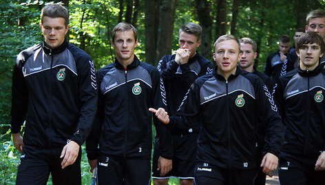 Lietuvos jaunimo futbolo rinktinės treniruotė.