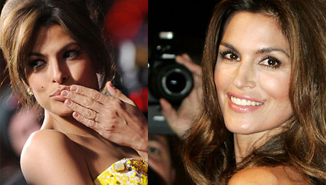 Eva Mendes ir Cindy Crawford