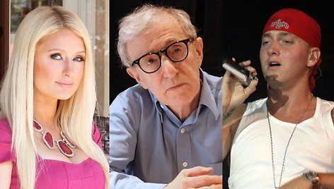 Paris Hilton, Woody Allenas, Eminemas