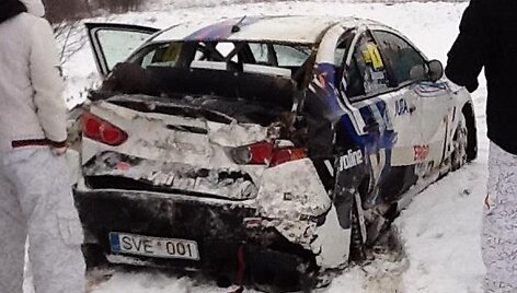 Vytauto &Scaron;vedo avarija ralio sprinto lenktynėse