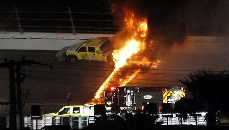 J.P.Montoya avarija „Nascar“ varžybose