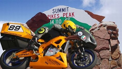 Praeitų metų &bdquo;Swigz Pro Racing&ldquo; motociklas &bdquo;Pikes Peak Hillclimb&ldquo; lenktynėms