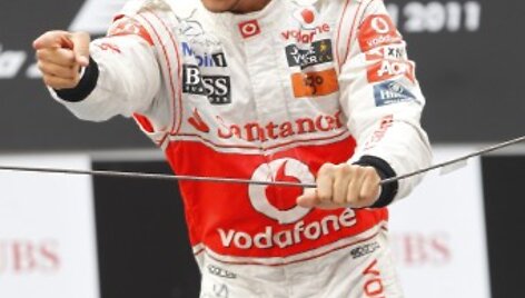 &bdquo;Formulės-1&ldquo; Kinijos GP lenktynių nugalėtojas Lewisas Hamiltonas