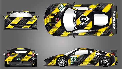 Lietuvio sukurtas &bdquo;Ferrari F458 GT2&ldquo; lenktyninio automobilio dizainas