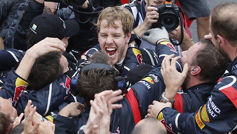 2012-ųjų F-1 čempiono Sebastiano Vettelio triumfas