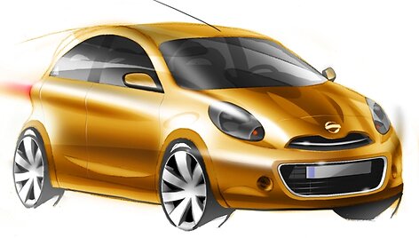 &bdquo;Nissan&ldquo; pristatė kompakti&scaron;ko automobilio eskizus