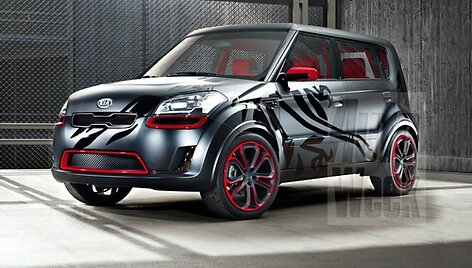 Pirmoji koncepcinio &bdquo;Kia Soul Burner&ldquo; nuotrauka