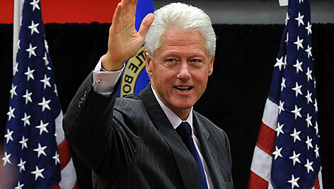 Buvęs JAV prezidentas Billas Clintonas gruodžio 2 dieną vie&scaron;ės Ciuriche