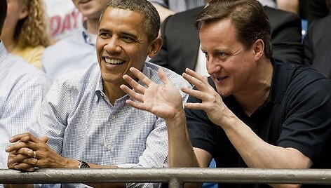 JAV prezidentas Barackas Obama ir britų premjeras Davidas Cameronas