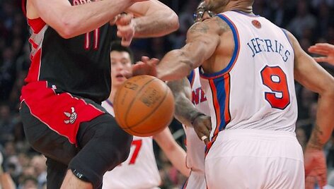 Linas Kleiza ir Jaredas Jeffries