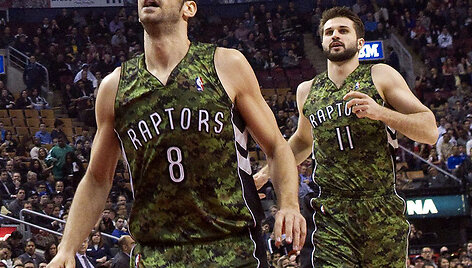 Jose Calderonas ir Linas Kleiza