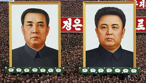 Demonstracija Kim Il Sungo aik&scaron;tėje