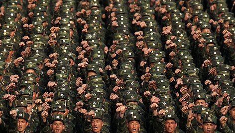 Demonstracija Kim Il Sungo aik&scaron;tėje