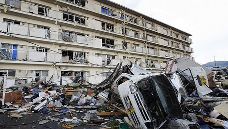 Tornado padariniai Tsukubos mieste