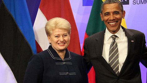 Lietuvos prezidentė Dalia Grybauskaitė ir JAV prezidentas Barackas Obama