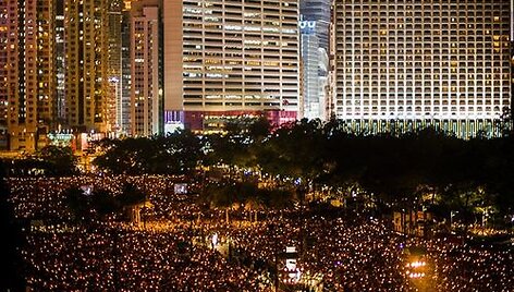 Tiananmenio aik&scaron;tės protestų metinių minėjimas