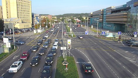 Policijos reidas T.Narbuto ir Saltoniškių g. sankryžoje