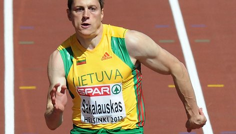 Rytis Sakalauskas 100 metrų bėgimo rungtyje