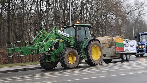 Žemdirbių protesto akcija Vilniuje