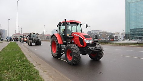 Žemdirbių protesto akcija Vilniuje