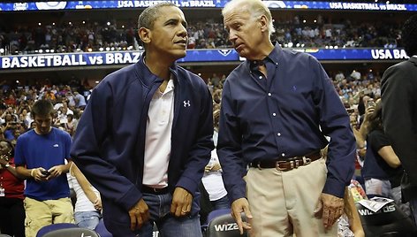 JAV prezidentas Barackas Obama su viceprezidentu Joe Bidenu