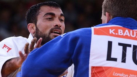 Ilias Iliadis ir Karolis Bauža (mėlyna apranga)