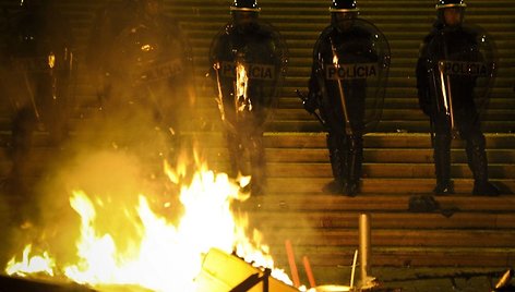 Protestas prie Portugalijos parlamento