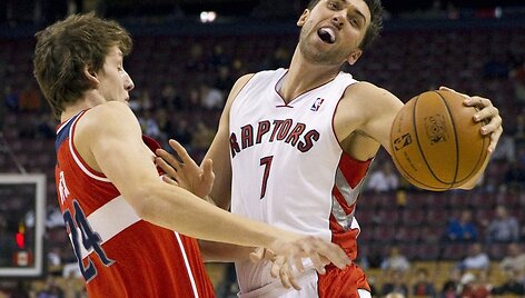 Janas Vesely ir  Andrea Bargnani