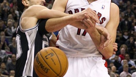 Manu Ginobili ir Jonas Valančiūnas