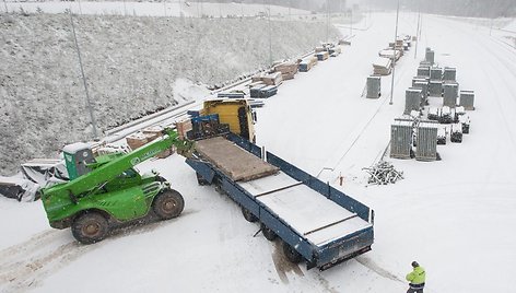 Vakarinio aplinkkelio statybų vietoje