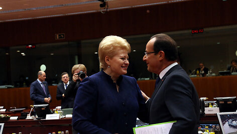 Dalia Grybauskaitė ir Franois Hollande'as