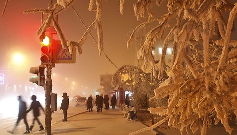 Šalčio sukaustytas Jakutsko miestas