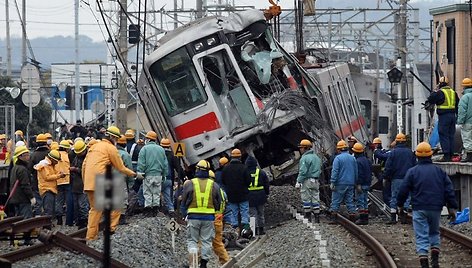 Elektrinio traukinio avarija Japonijoje