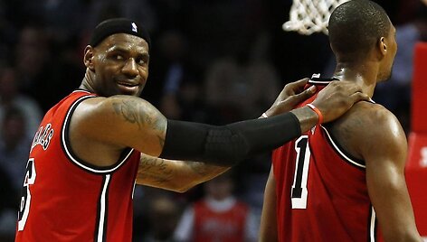 LeBronas Jamesas ir Chrisas Boshas
