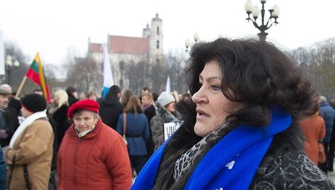 Darbo partijos aktyvistai prie Vilniaus apygardos teismo