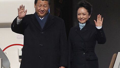 Kinijos prezidentas Xi Jinpingas su žmona Peng Liyuan