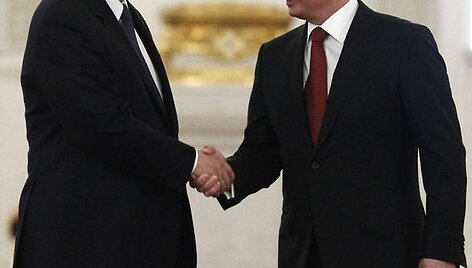 Kinijos prezidentas Xi Jinpingas ir Rusijos prezidentas Vladimiras Putinas