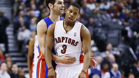 Jose Calderonas ir Kyle'as Lowry