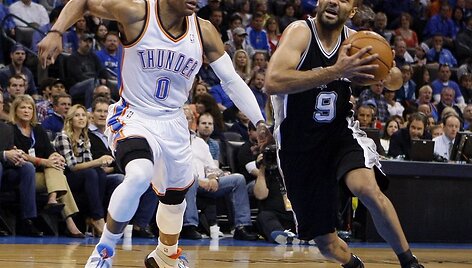 Russellas Westbrookas ir Tony Parkeris