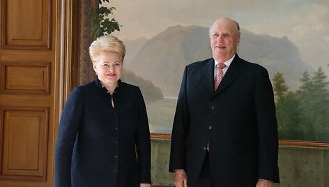 Dalia Grybauskaitė ir Norvegijos karalius Haraldas V