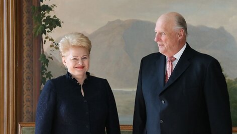 Dalia Grybauskaitė ir Norvegijos karalius Haraldas V