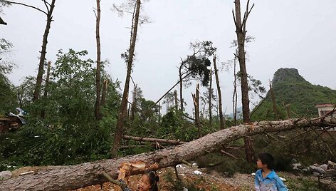 Tornado padariniai Kinijoje