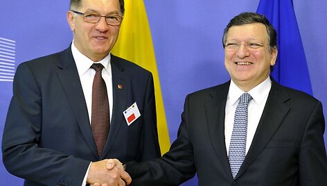 Algridas Butkevičius ir Jose Manuelis Barroso