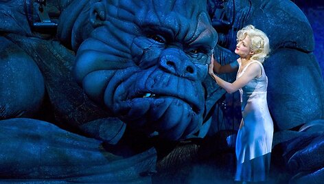 Aktorė Esther Hannaford &bdquo;King Kong&ldquo; repeticijoje
